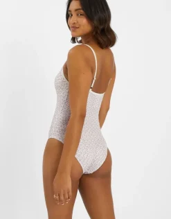 Accessorize Zig-Zag V-Front Swimsuit Gold
